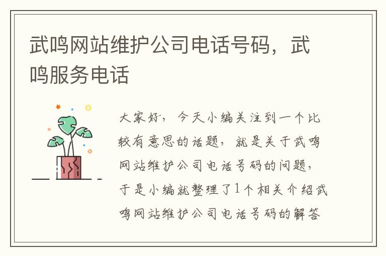 武鸣网站维护公司电话号码，武鸣服务电话