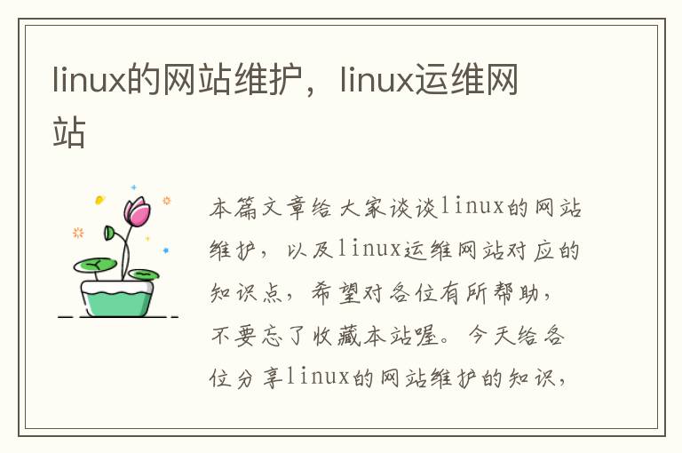 linux的网站维护，linux运维网站