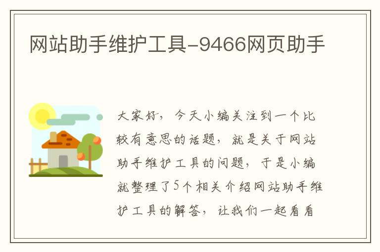 网站助手维护工具-9466网页助手