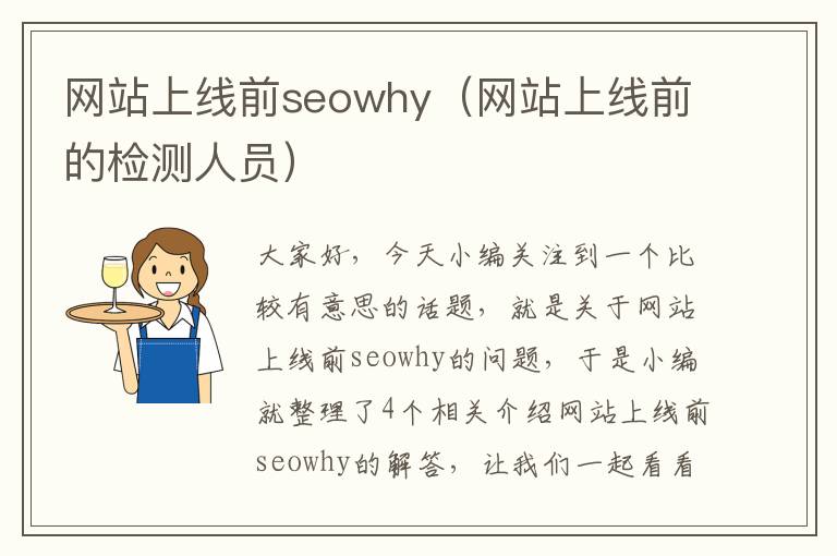 网站上线前seowhy（网站上线前的检测人员）