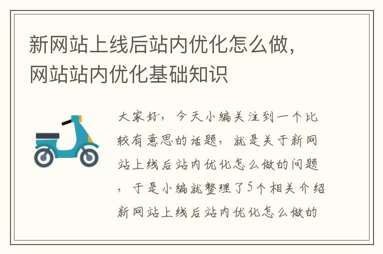 新网站上线后站内优化怎么做，网站站内优化基础知识