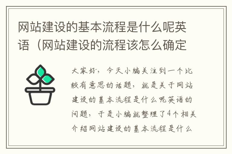 网站建设的基本流程是什么呢英语（网站建设的流程该怎么确定）