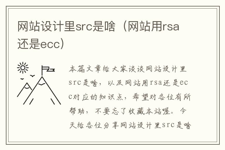 网站设计里src是啥（网站用rsa还是ecc）