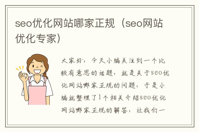 seo优化网站哪家正规（seo网站优化专家）