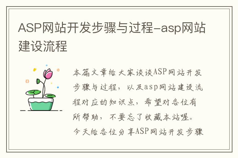 ASP网站开发步骤与过程-asp网站建设流程