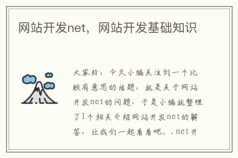 网站开发net，网站开发基础知识