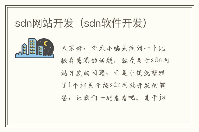 sdn网站开发（sdn软件开发）