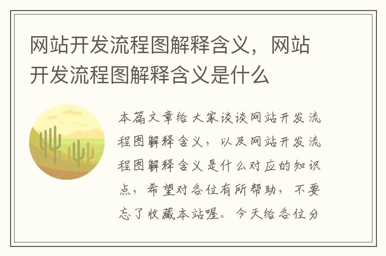 网站开发流程图解释含义，网站开发流程图解释含义是什么