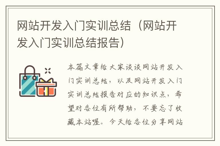 网站开发入门实训总结（网站开发入门实训总结报告）