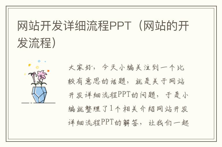 网站开发详细流程PPT（网站的开发流程）