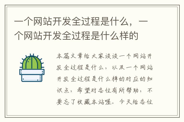 一个网站开发全过程是什么，一个网站开发全过程是什么样的